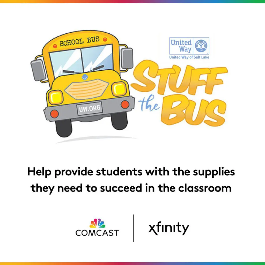 Infographic for United Way's "Stuff the Bus" campaign.